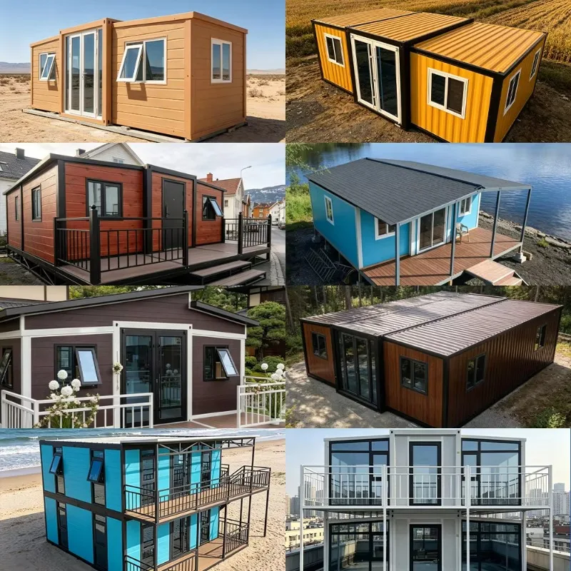 Light body Foldable Prefab house light weight easy hoist stable build for high platform complex ground installation work use
