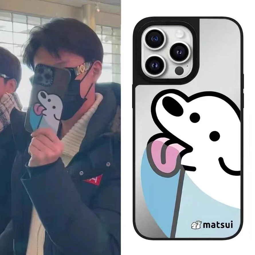 

Cute Dog Friend Mirror Surface MagSafe iPhone 11 12 13 14 15 16 Pro Max Protective Mobile Phone Case Cover Shell