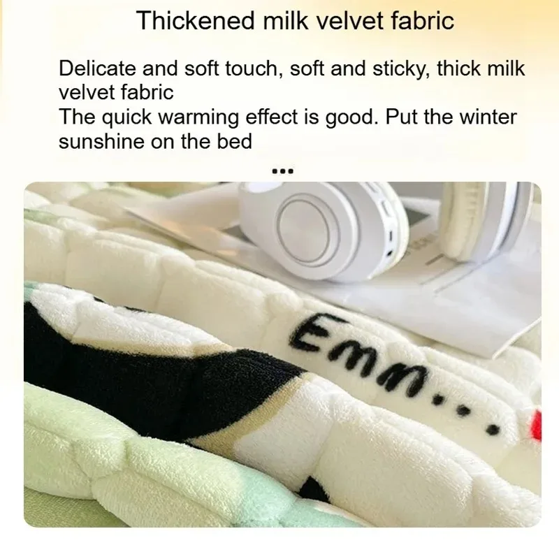 Winter Thick Milk Velvet Mattress Warm and Soft Quilted Washable Mattress Protective 