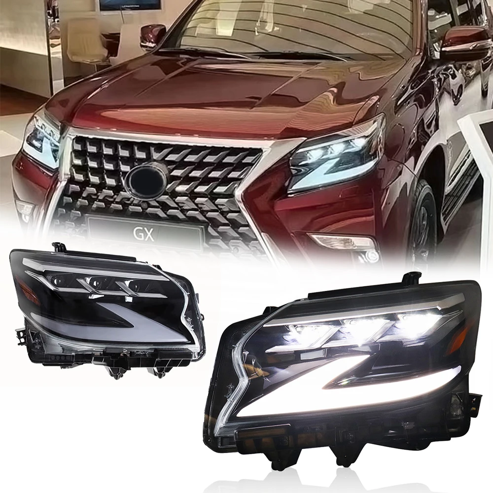 

Стайлинговые светодиодные фары для LEXUS GX GX460 10-20, новый стиль, светодиодные DRL, автомобильные фары в сборе, аксессуары для сигнала, модифицированная лампа