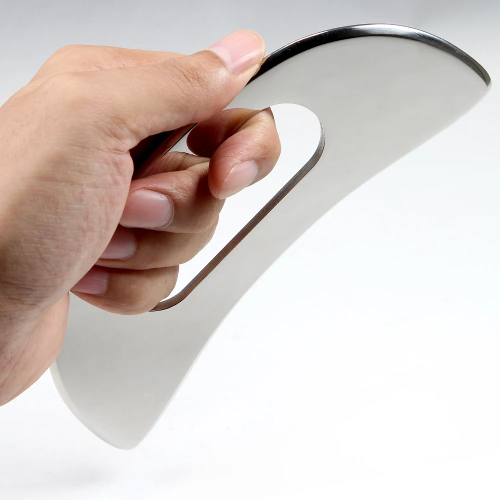 أدوات غوا شا من الفولاذ المقاوم للصدأ - أداة كشط التدليك لتعبئة الأنسجة الناعمة، العلاج الطبيعي للظهر والساقين والذراعين والكتف #5