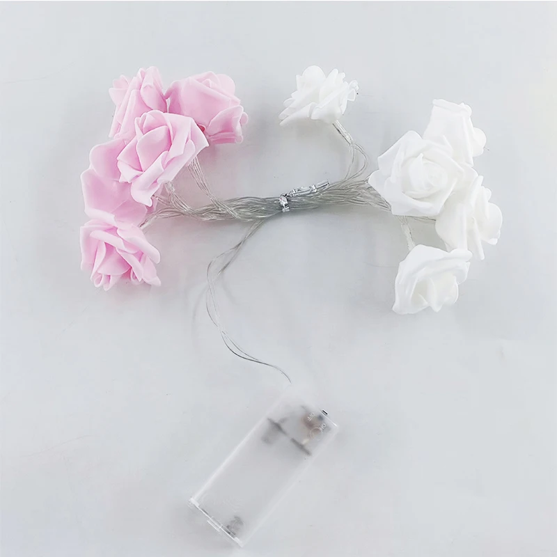 โรแมนติก LED Rose ดอกไม้ String ไฟ Rose ดอกไม้ Fairy String ไฟสําหรับงานแต่งงานวันวาเลนไทน์สาวตกแต่งห้องนอน