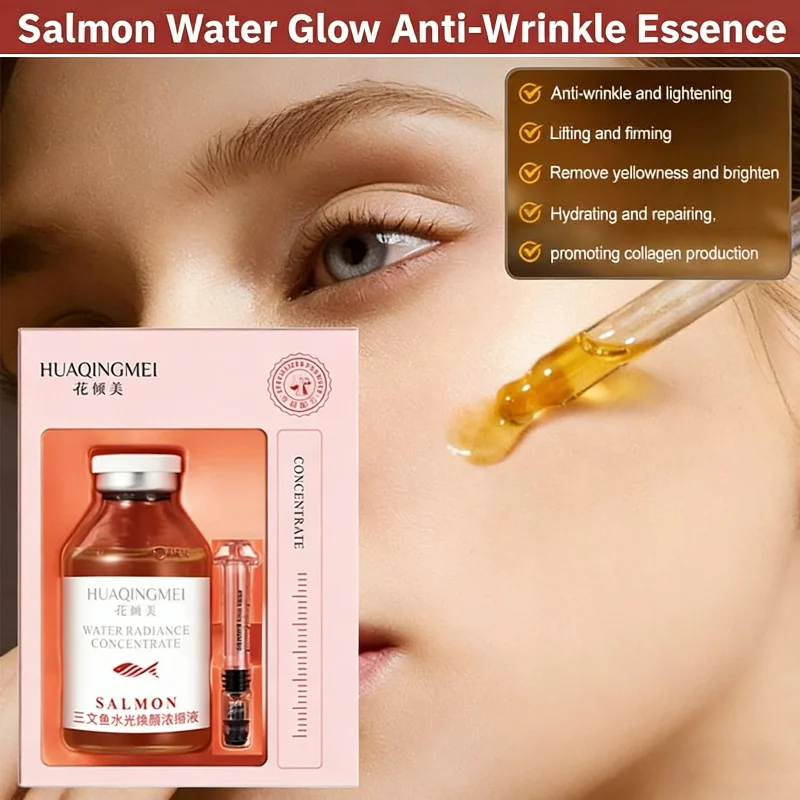 Korean Salmon Dna Serum 30ml Hydrating Ampoule For Face Moisturizing Brightening Essence Glowing Skin Solution Dry Dull Skin New