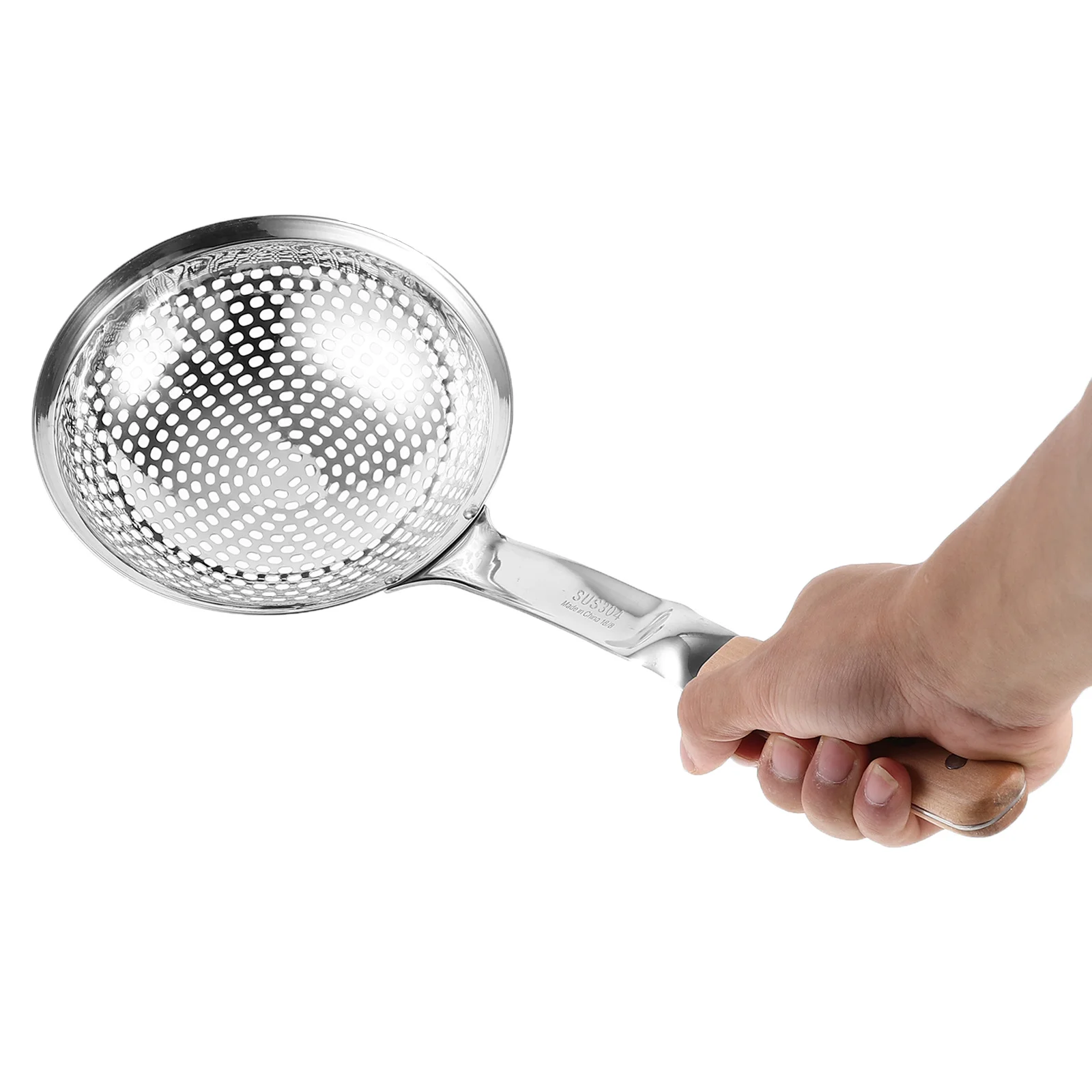 

Stainless Steel Oil Mesh Strainer Skimmer Fine Mesh Slotted Spoon For Kitchen Frying Cooking Soup Separation Tool
