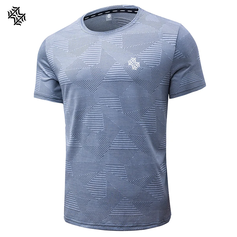 SBWL Fashion football style men\'s outdoor running fitness loose short sleeve T-shirt Breathable quick drying casual Gym Tops