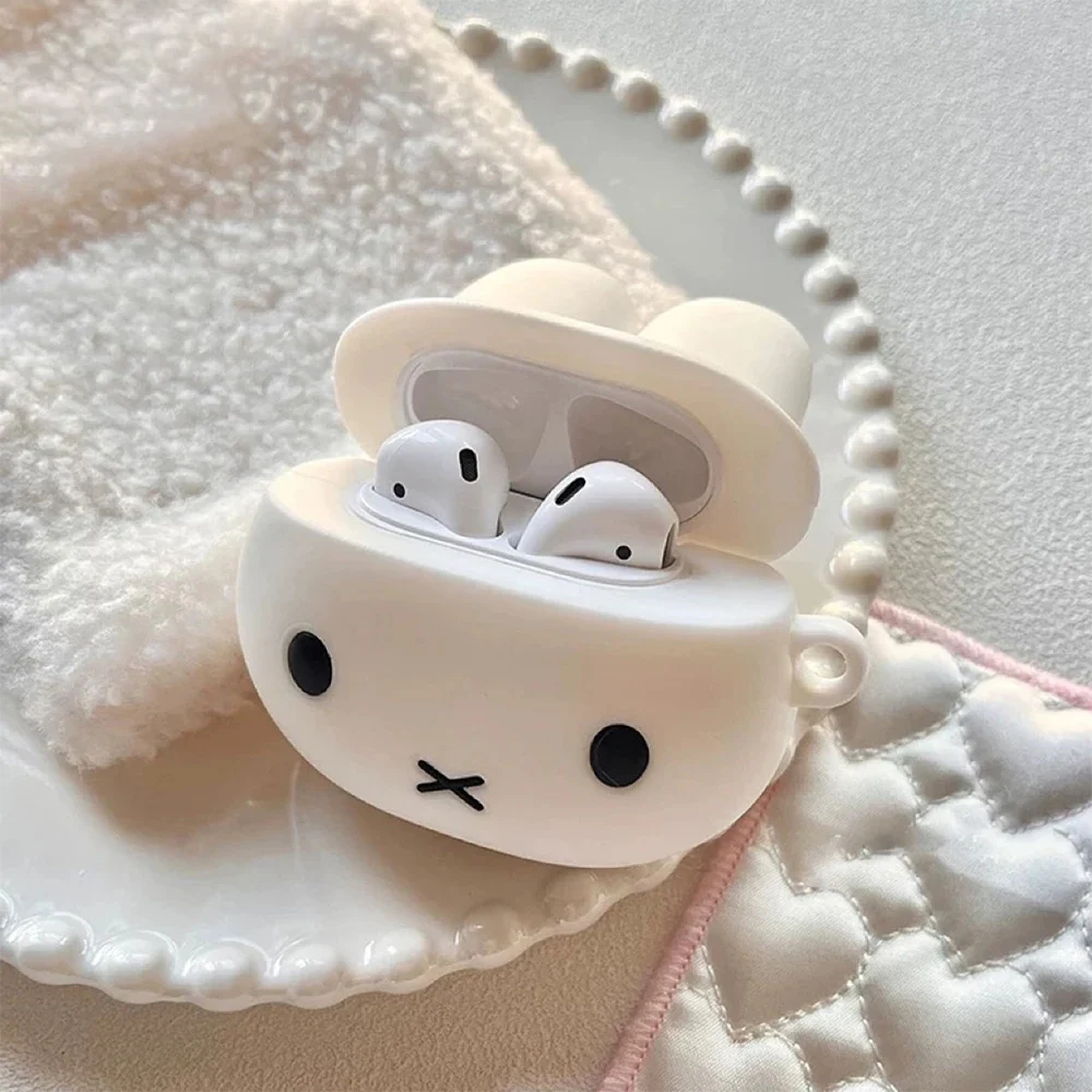 

Kawaii Miffy Airpods4 Protective Cover 1/2 Generation Wireless Silicone Bluetooth Earphone Case Pro3 Generation Toy Gift