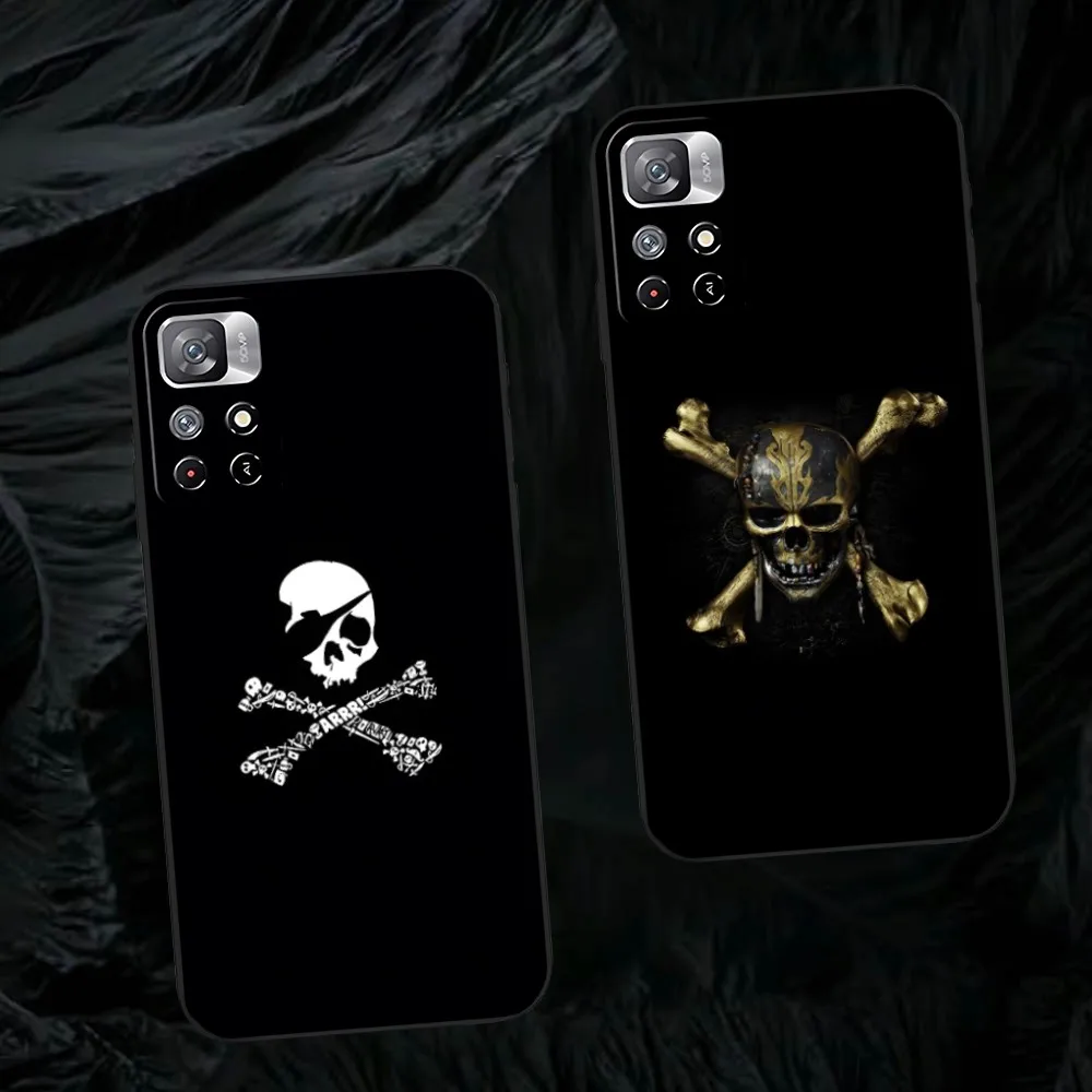 B-Black P-Pirate S-Skull Phone Case for Xiaomi redmi 10 11 12 13 14 lite pro ultra x tpro sultra spro s  5g  protective case