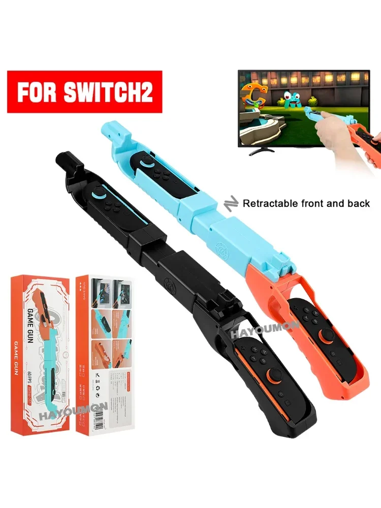 Contrôleur de pistolet de jeu de tir 2025 pour Switch 2, manette de jeu avec détection de mouvement pour Switch 2, JoyCons, accessoires de jeu