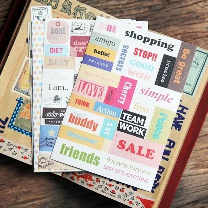 6pcs/pack Retro Postal Stamp Sticker Pack of 6 Unique Ephemera for Journaling Collage Making and Craft Projects Waterproof Paper