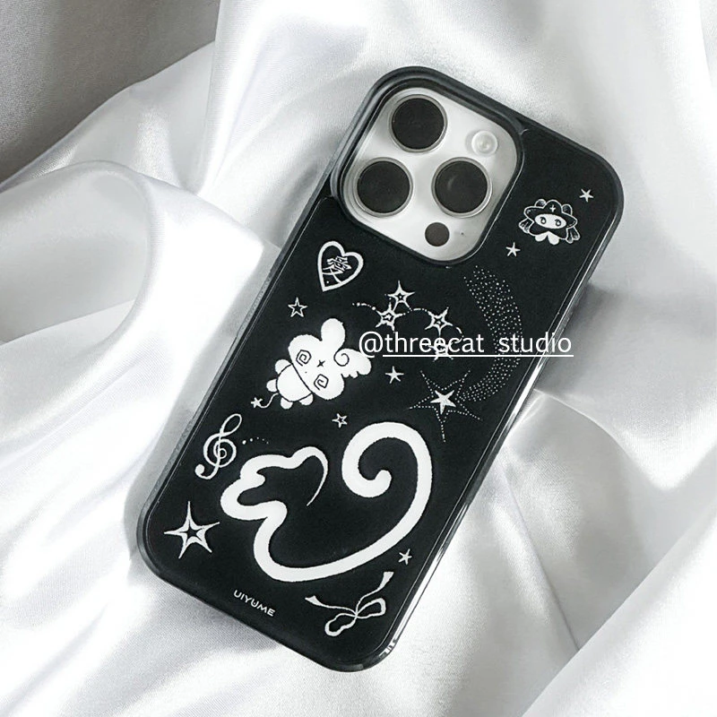 Coque de téléphone Spicy Girl's Hope of Love pour iPhone 17 Pro 16 15 14 13 12 11 Pro 17 Air Max 7 8 Plus, noire, macroporeuse