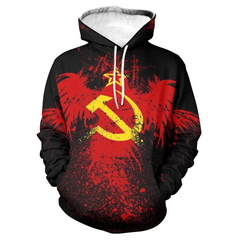 Cccp Ussr Sovjet Union Hoodies Heren Dames Vintage Sweatshirt Dagelijks Casual Lange Mouwen Herfst Dames Streetwear Met Capuchon Unisex