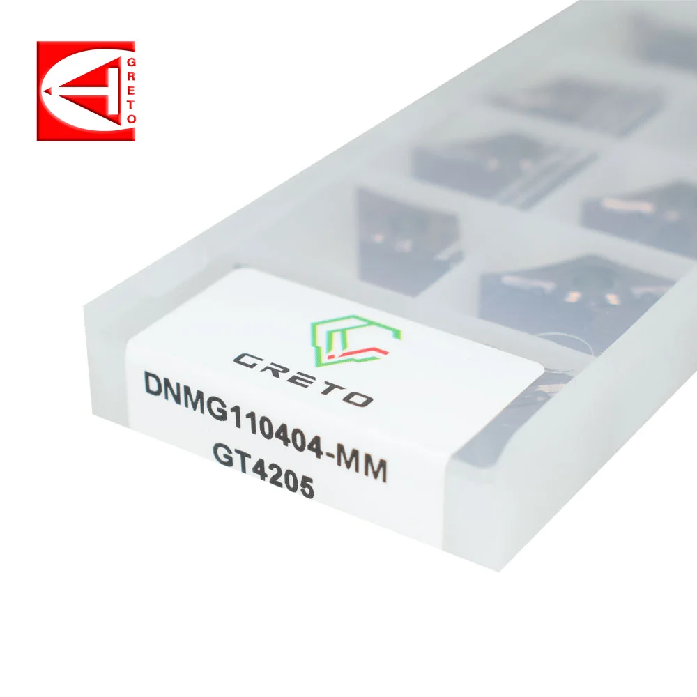 Greto-carboneto Cimentado Corte Torneamento Ferramenta para o Corte do Metal Dnmg110404-mm Dnmg110408-mm Gt4202 Gt4205 Dnmg1104 Dnmg 110408 mm