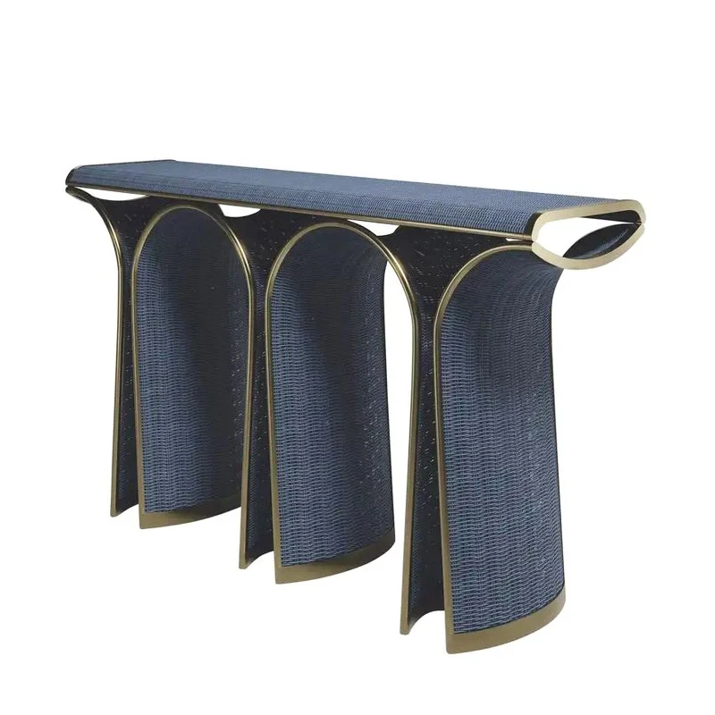 Italian light luxury creative entrance table modern, high-end entrance table designer decorative strip case end table