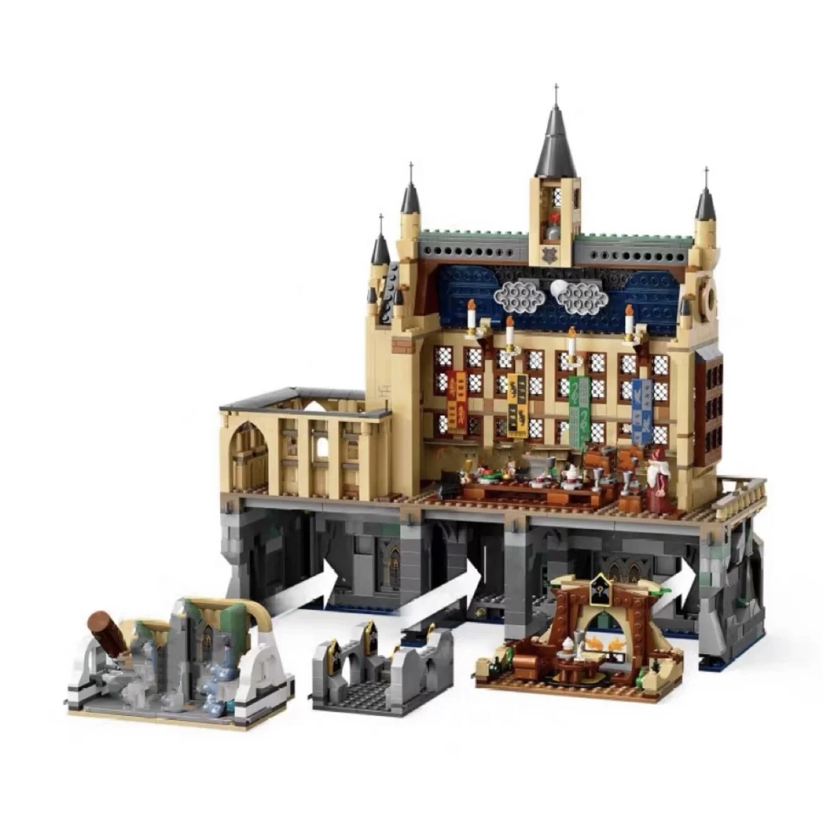 2024 Nieuwe 76435 Kasteel 1732 Stuks Model Bouwstenen Creatieve Stenen Speelgoed Voor Kinderen Kinderen Kerstcadeau