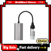 Acasis HDMI Video Capture Card 4K Input for Laptop Computer Mobile Camera Tiktok Live USB/Type-C Dual Output Recording box