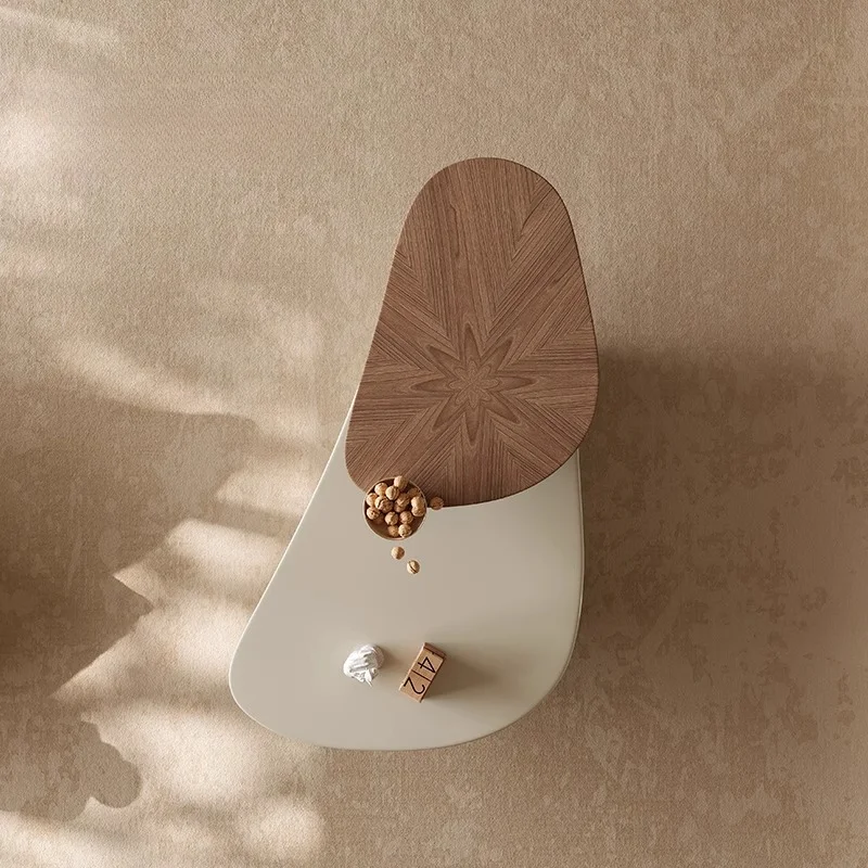 Estilo creme, mesa de centro heterossexual rotativa chave de alta qualidade cliente sala de estar casa designer villa móveis de alta qualidade