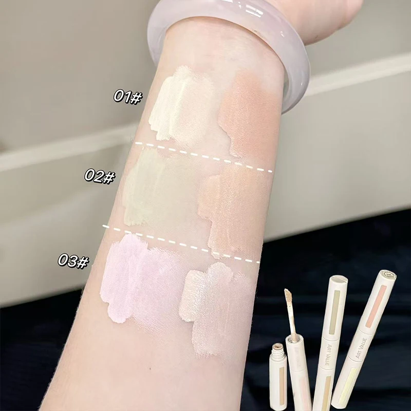 ART VALUE Dwustronny płynny podkład korektor baza wodoodporny kryjący cienie pod oczami niedoskonałości przebarwienia śladów po trądziku makijaż