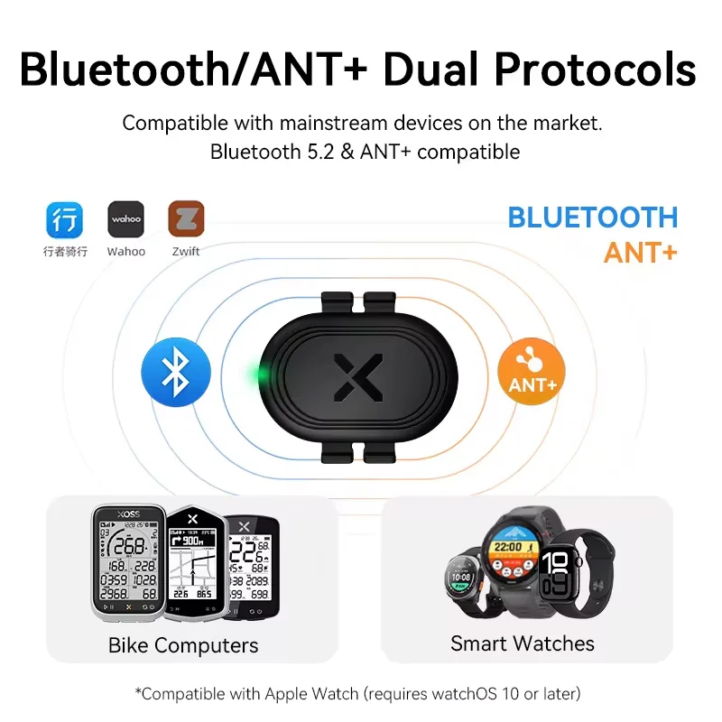 XOSS ARENA مستشعر إيقاع السرعة لركوب الدراجات عداد السرعة ANT + بلوتوث دراجة الطريق الجبلية لـ iGPSPORT Bryton Cycplus