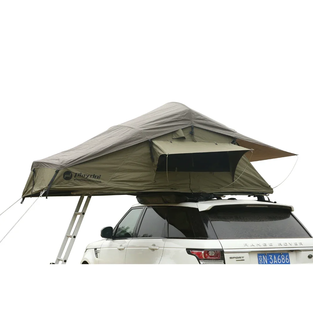 4X4 Car Tent Trailer Rack 4WD Camping Car Side Awning Roof for SUV MPV Hatchback and top 2 ladders Sedan Anti-uv Tents