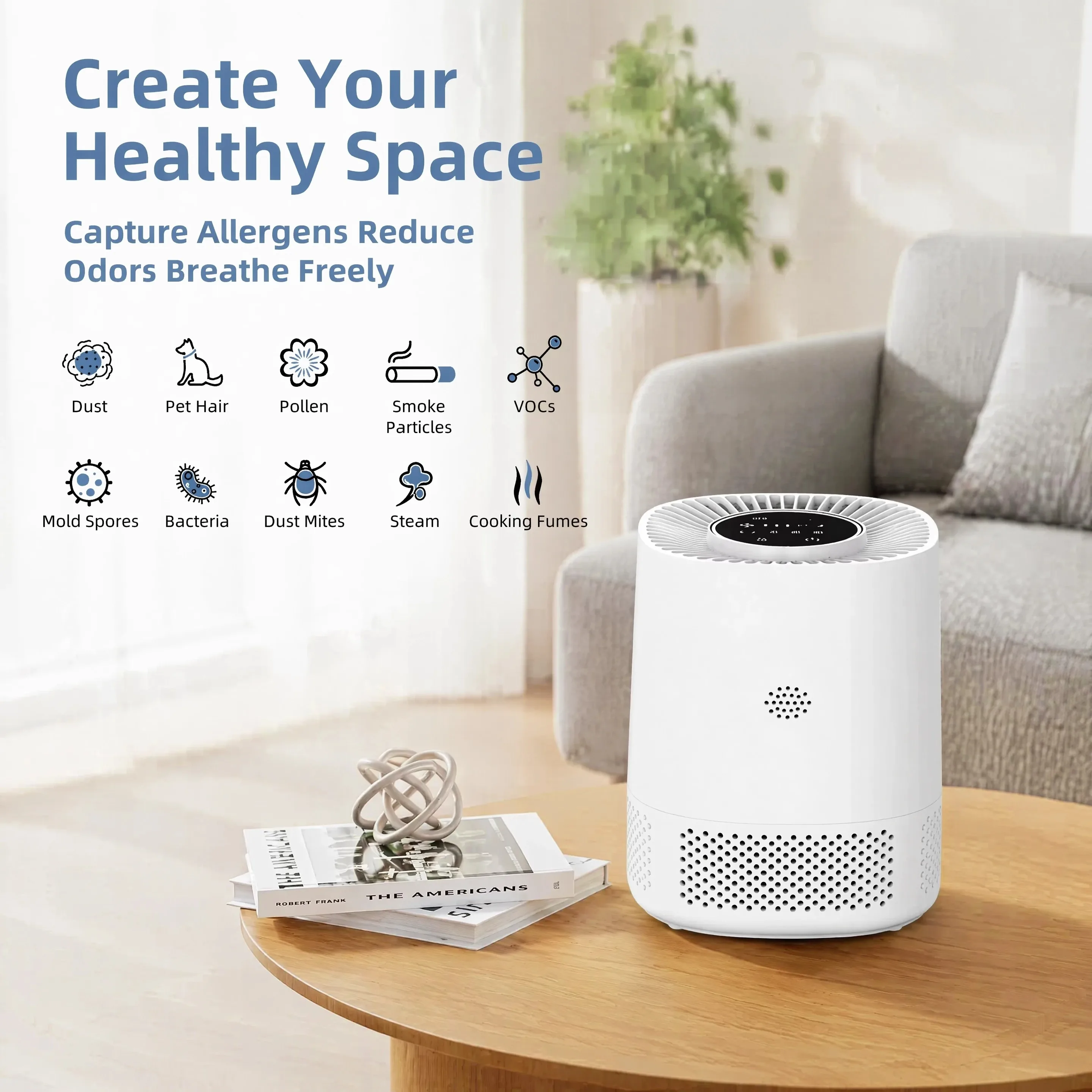Smart PM2.5 Display HEPA Air Purifier Pj06 WiFi APP Control