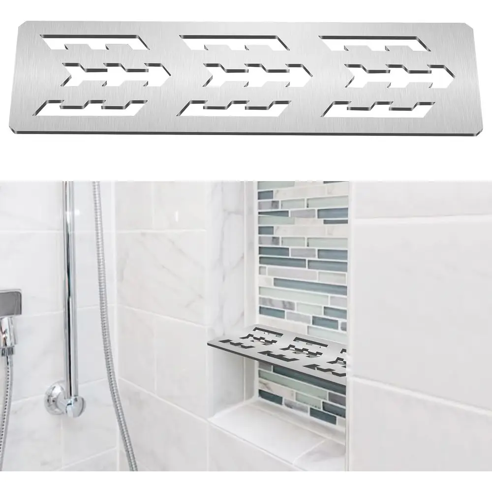 

Плитка для душа Shel или 12-дюймовая плитка для душа с предварительно нанесенным покрытием и матовой анодированной отделкой, вставка для душа с швами 1/8 дюйма