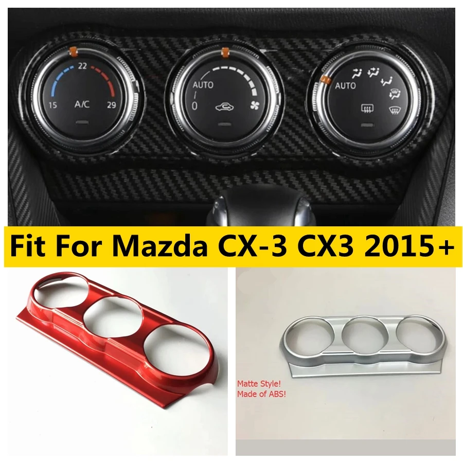 Auto Front Air Conditioning Outlet AC Vent Knob Decor Frame Cover Trim Fit For Mazda CX-3 CX3 2015 - 2021 Interior Accessories