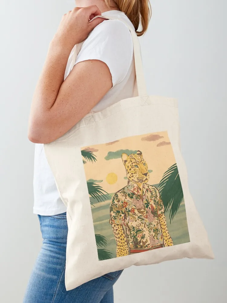 

Hawaiian leopard Tote Bag Women's handbag Women's shopping bag Gift bag reusable shopping