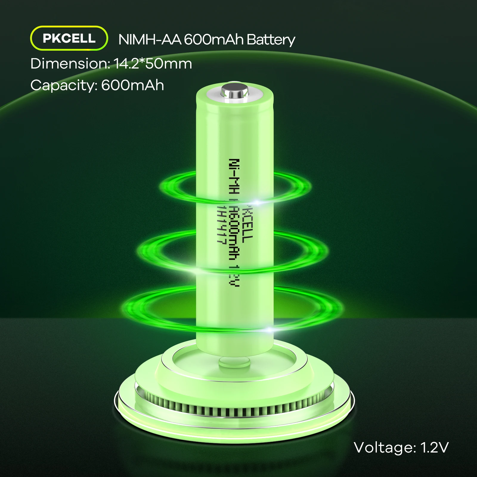 2/6/10/20PC PKCELL NiMH AA 600mAh 1.2V Rechargeable Batteries Pre Charged NiMH 600mah Battery for Solar Lamp Solar Light