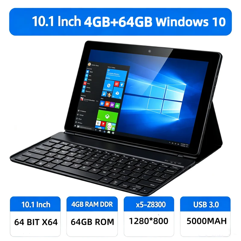 Newest Sales 10.1 INCH 64 Bit 8GB RAM+128GB ROM Q1 X5-Z8300 DS102 Windows 10 Tablet PC HDMI-Compatible USB 3.0 Dual Camera WIFI