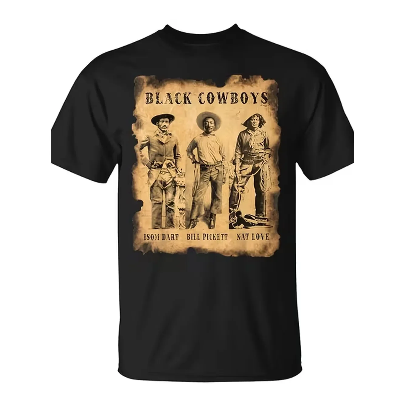 Black Western T Shirt Unisex For Daily Wear 2025 Funny Mens T Shirt Summer Trendy Streetwear Fashion Top Quality Comfortable Casual Printed T Shirt Pure Cotton 220G