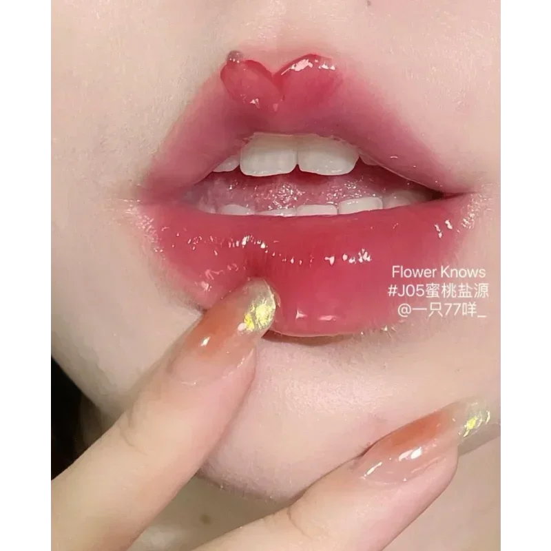 Flor sabe unicórnio cristal lábio esmalte espelho batom hidratante coreano bálsamo labial claro lipgloss maquiagem nutritiva cosméticos