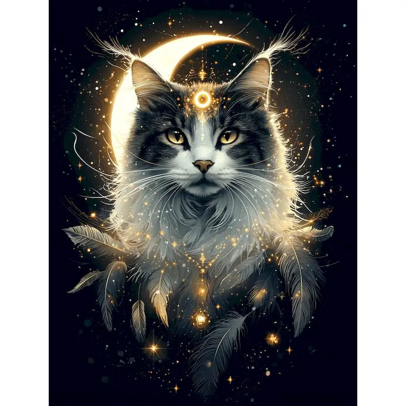 

GATYZTORY Acrylic Painting By Numbers On Canvas Black Animal Drawing On Number Diy Crafts Wall Decor Gift Picture Paint For Adul