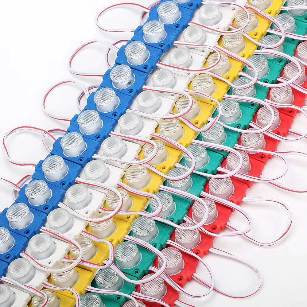 20pcs 1.5W DC 12V 24V 3030 Injection LED Module String with Lens Super Bright Advertising Light IP65 Waterproof Sign Backlight