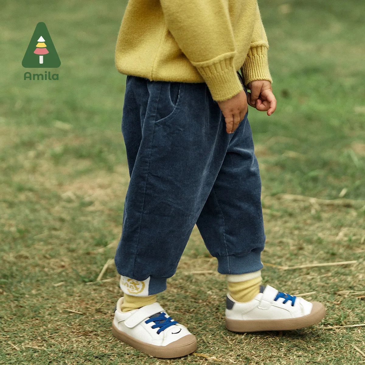 Amila Baby Pants 2022 Autumn Winter New  Girls and Boys Fashion Kids Corduroy Long Trousers Children Cotton Clothes