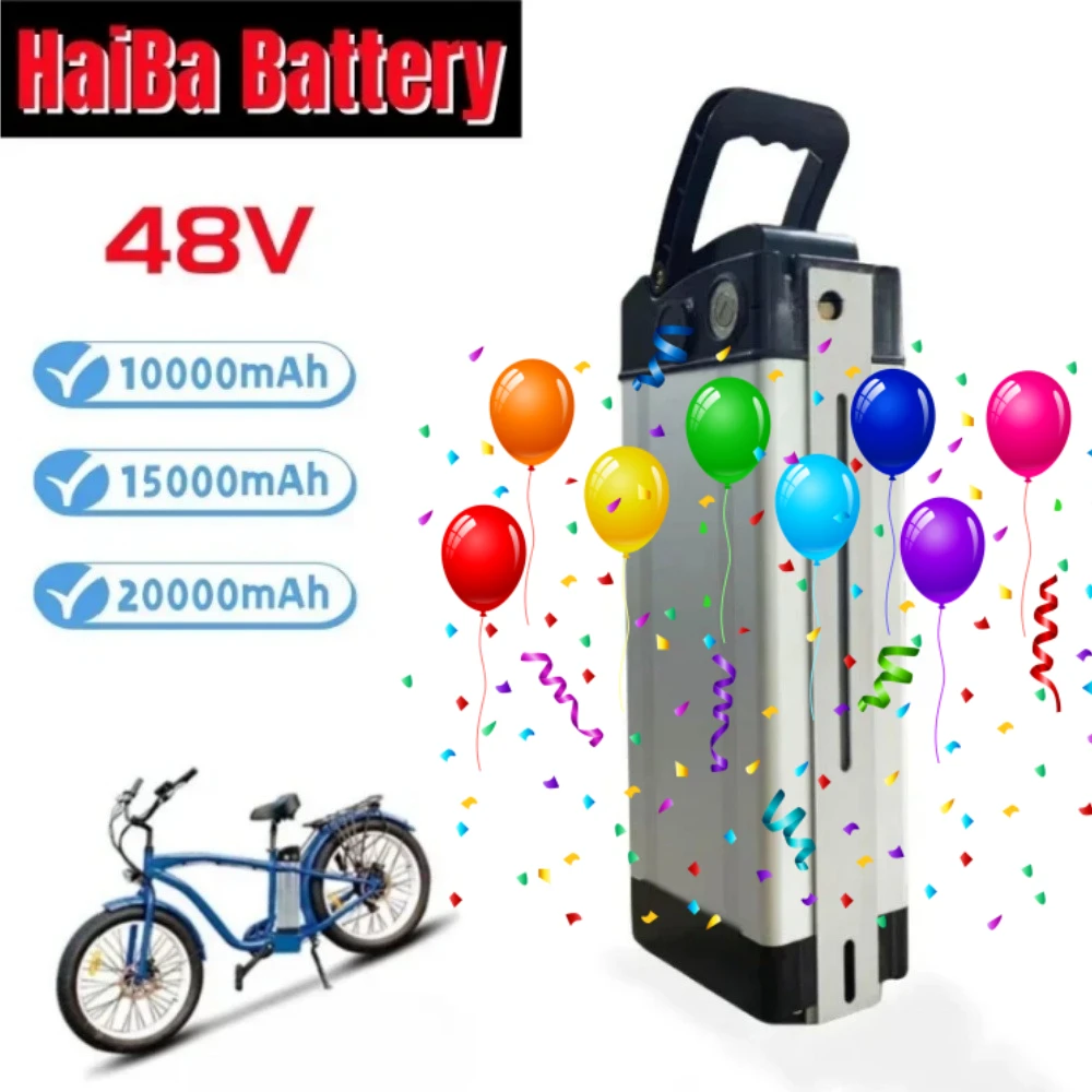 

Haiba, 48V battery pack, 48V10Ah, 15Ah, 20Ah, 1000W, 18650, high-power rechargeable lithium-ion battery Haiba Battery +charger