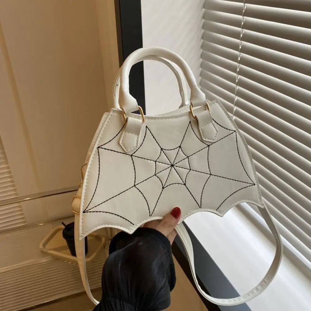 Bolso de cuero PU para Halloween, ala de murciélago, accesorios de Halloween, bolso de hombro de tela de araña, bolso de compras Harajuku, bolso cruzado de Halloween para mujer