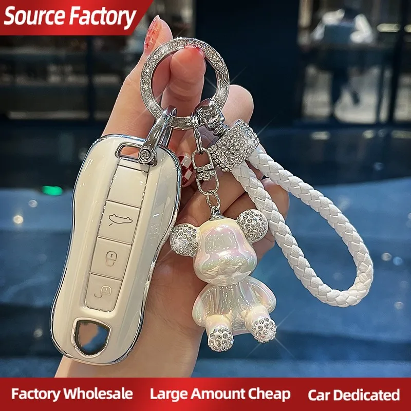 

Стайлинговые молдинги из ТПУ, чехол для дистанционного ключа автомобиля, защитный брелок для Porsche Cayenne Panamera Macan 718 Boxster 958 911 Lepin