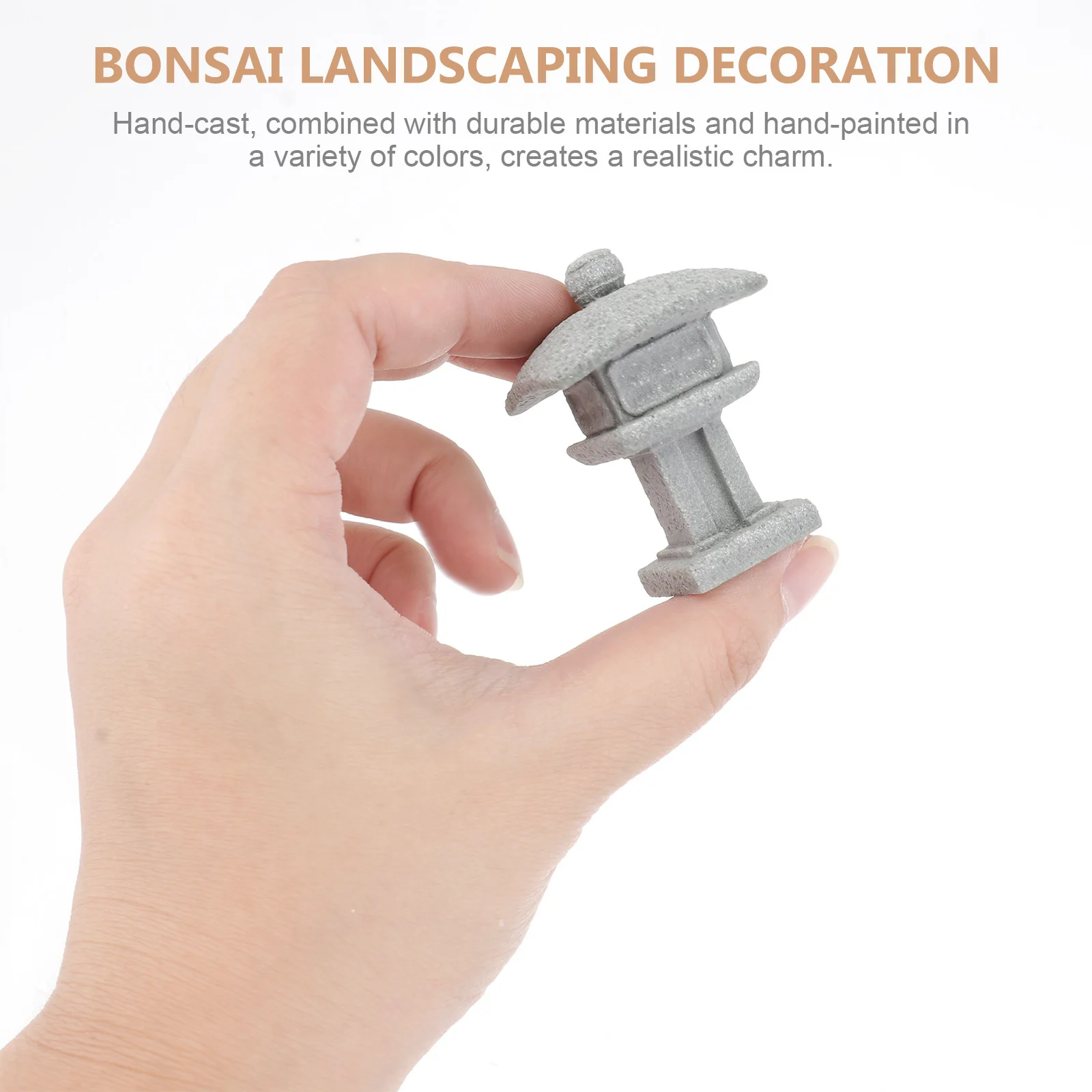 

3Pcs Creative Mini Pavilion Sandstone Decor Durable Micro Landscape Ornament for Succulent Moss Bonsai Desktop Garden Decoration