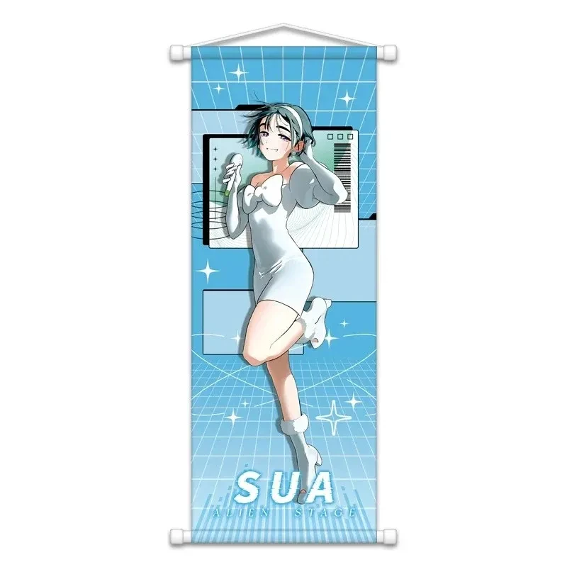 VIKAMA Cool Black Swordswoman Dark Wall Scroll, 6 Designs, Wall Decor for Bedroom Living Room Dorm