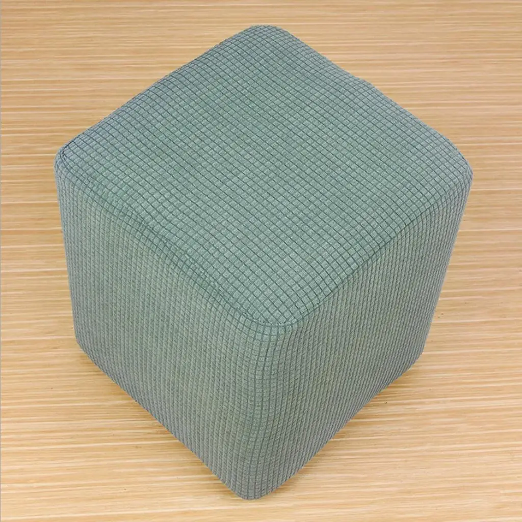 Large Stretchable Ottoman Covers Slipcover Square Stool Waterproof Bench Protector Polyester for Living Room Use