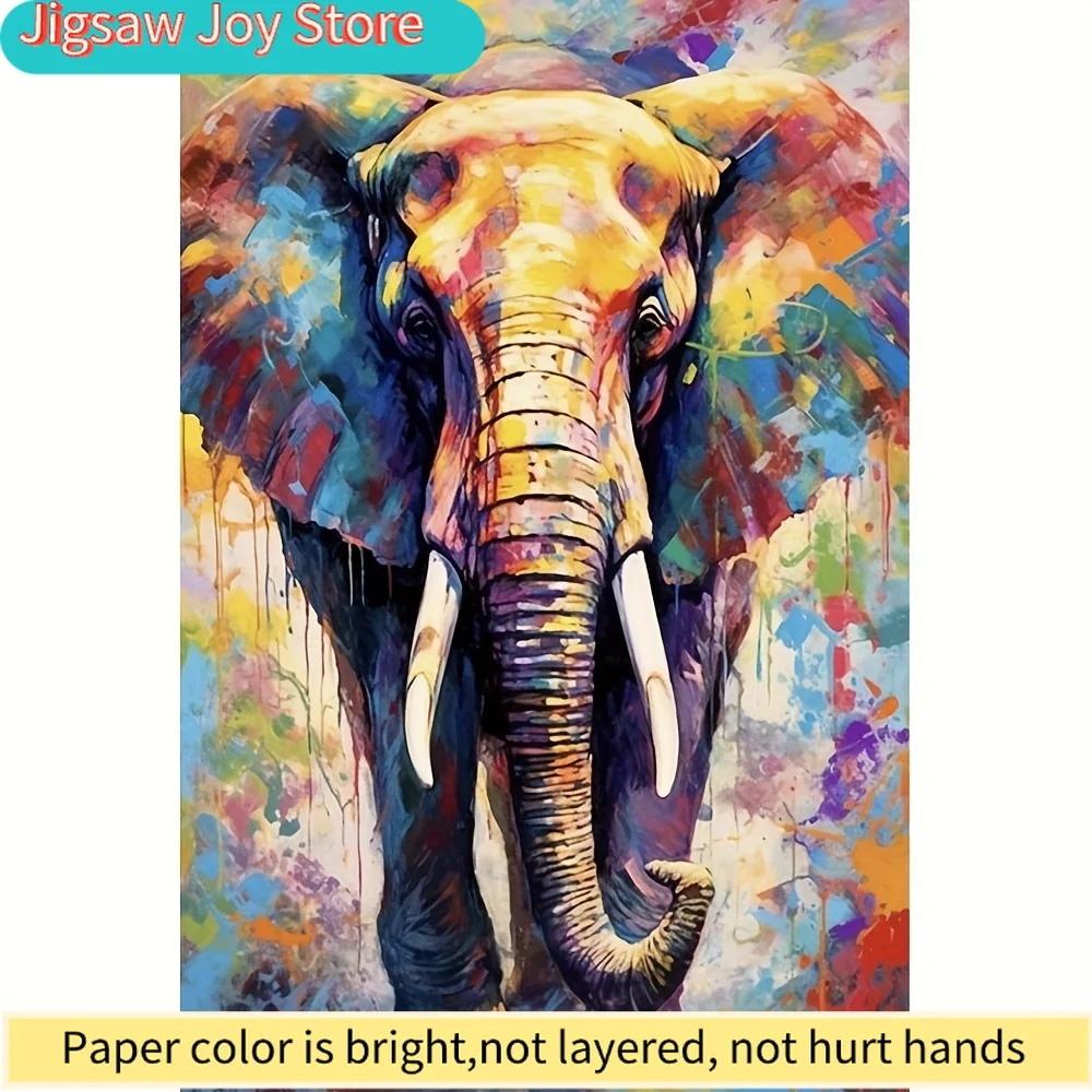 

Набор для алмазной вышивки 5D, 1 шт. – Красочный слон, акриловое круглое полотно с полным покрытием, вышивка крестиком, безрамное, для декора стен