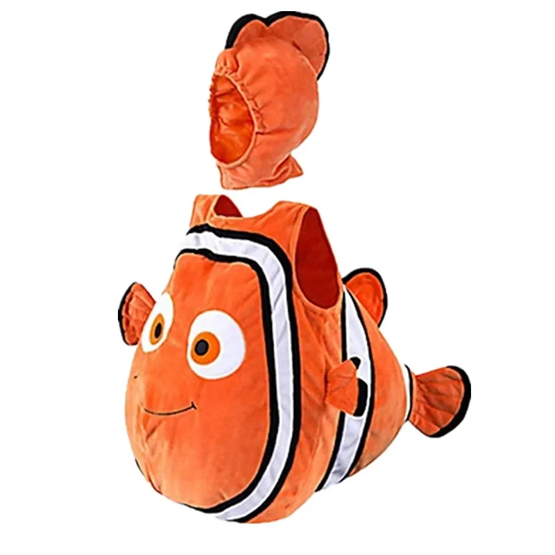 

Child Cute Nemo Cosplay Hooded Costume Boy Girl Anime Movie Finding Nemo Halloween/Christmas Adventure Hero Party Jumpsuit