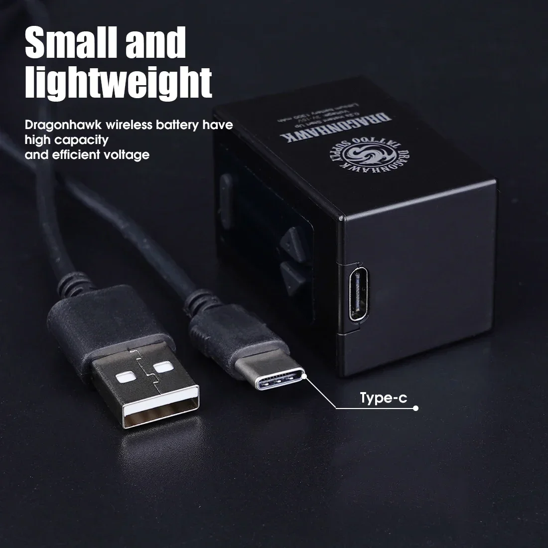 Nuevo Dragonhawk LCD Mini batería inalámbrica para máquina de pluma de tatuaje cable RCA suministros de fuente de alimentación para maquillaje