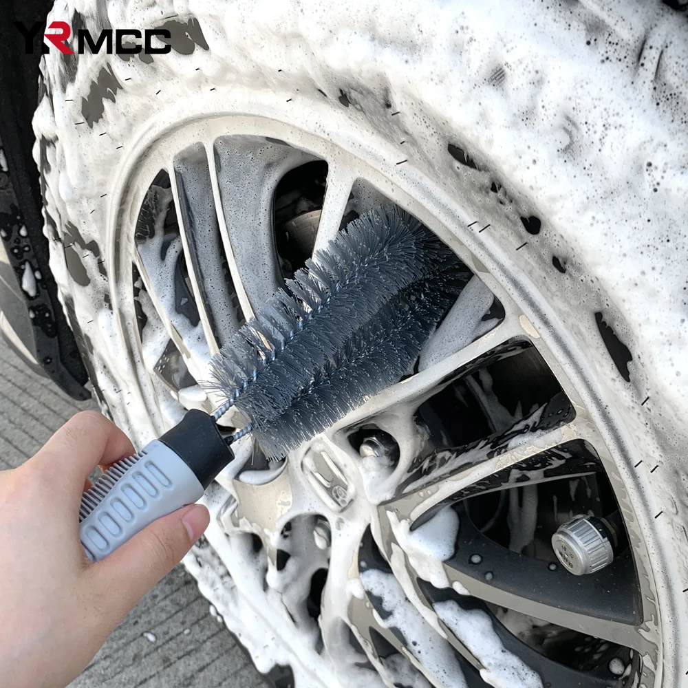 Car Wheel Cleaner Brushes Tire Rim Cleaning Tool Non-Slip Handle Cleaning Detailing Brush for Motorcycle Car Accessories