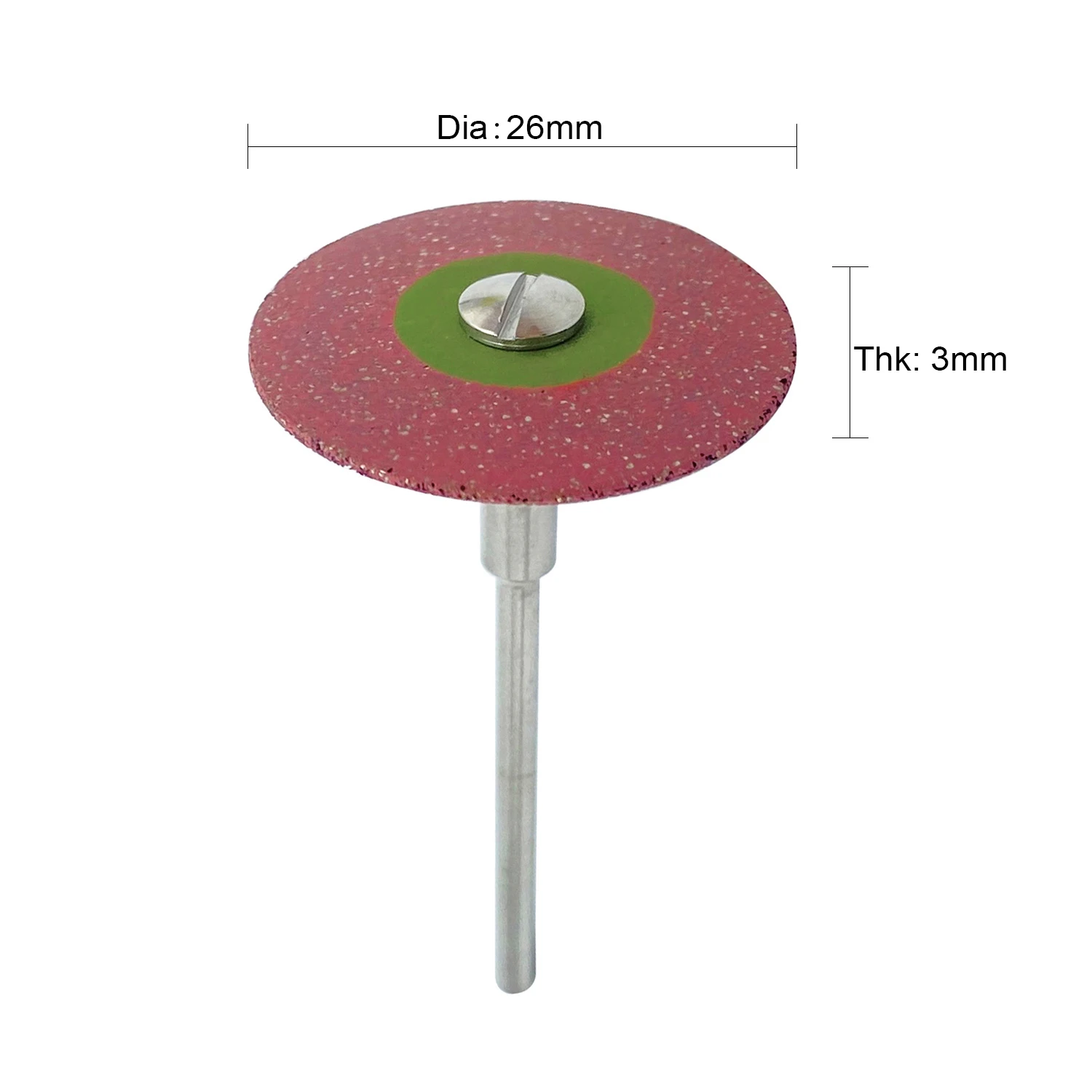 WellCK Dental HP 26mm Rubber Diamond Polisher Wheels Disc for Zirconia Porcelain Restorations Dental Lab Polisher Wheel Disc