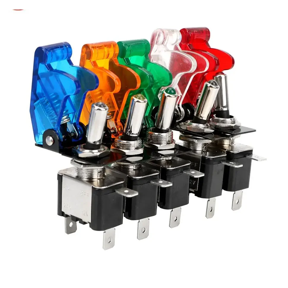12V SPST Toggle Rocker Switch LED Light for Ignitions Boost Marine Boat Racing Car Switch Light Toggle Truck Trailer Accessories
