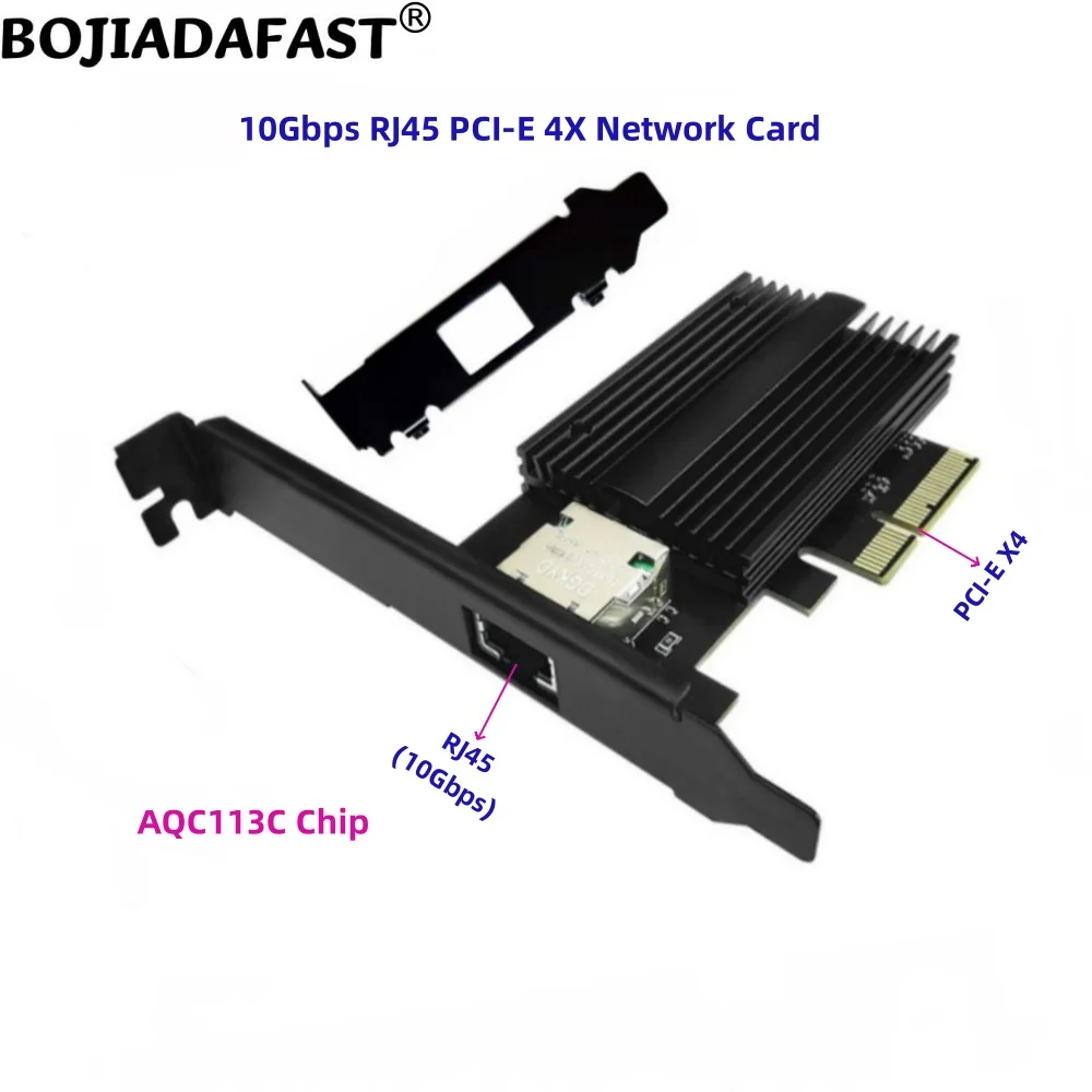 

10000 Мбит/с, 10 Гбит/с, порт RJ45 PCI-E 3,0, 4X серверные сетевые карты Lan AQC113C для игрового ПК, компьютера