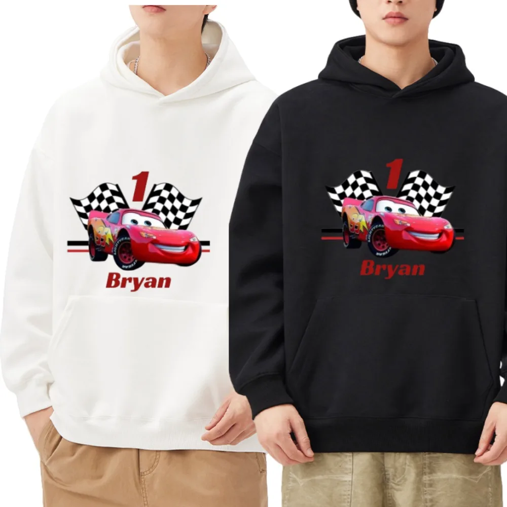 

Новая толстовка с мультяшным принтом Lightning McQueen, высококачественная осенне-зимняя мужская и женская повседневная удобная толстовка с капюшоном, топ