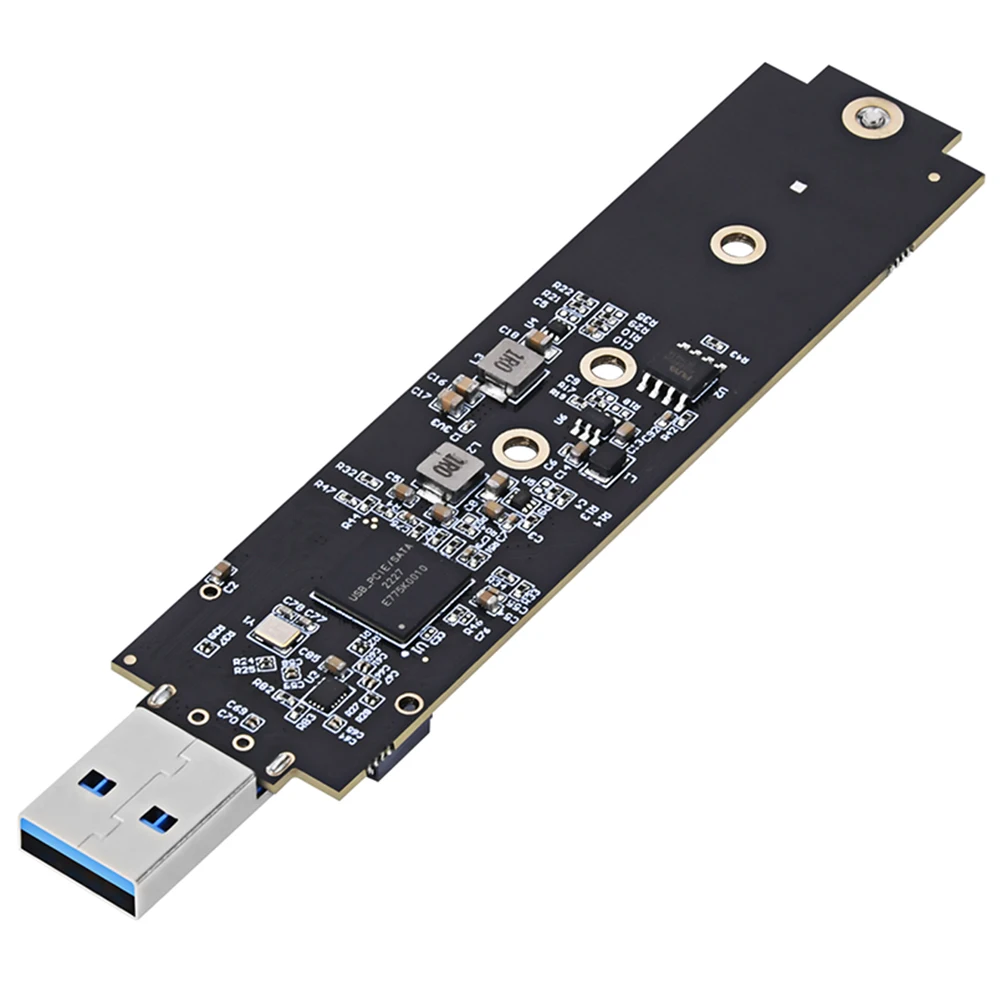 PCIe 기반 M 키 하드 드라이브 리더 10Gbps 듀얼 프로토콜 NVMe SATA M2 SSD 보드, M.2 2230 2242 2260 2280 SSD용 UASP TRIM 지원