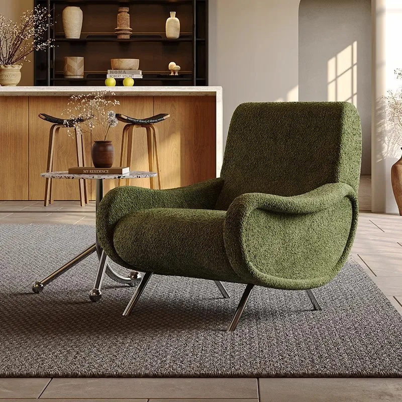 

Nordic Single Living Room Chairs Sofa Beige Relax Lazy Armchair Living Room Chairs Luxury Cozy Sedie Da Soggiorno Furniture Home